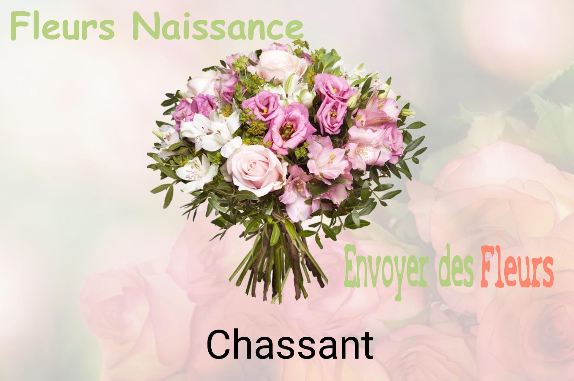 Bouquet de fleurs de naissance livré à Chassant